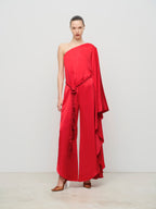 Asymmetric Belted Jumpsuit