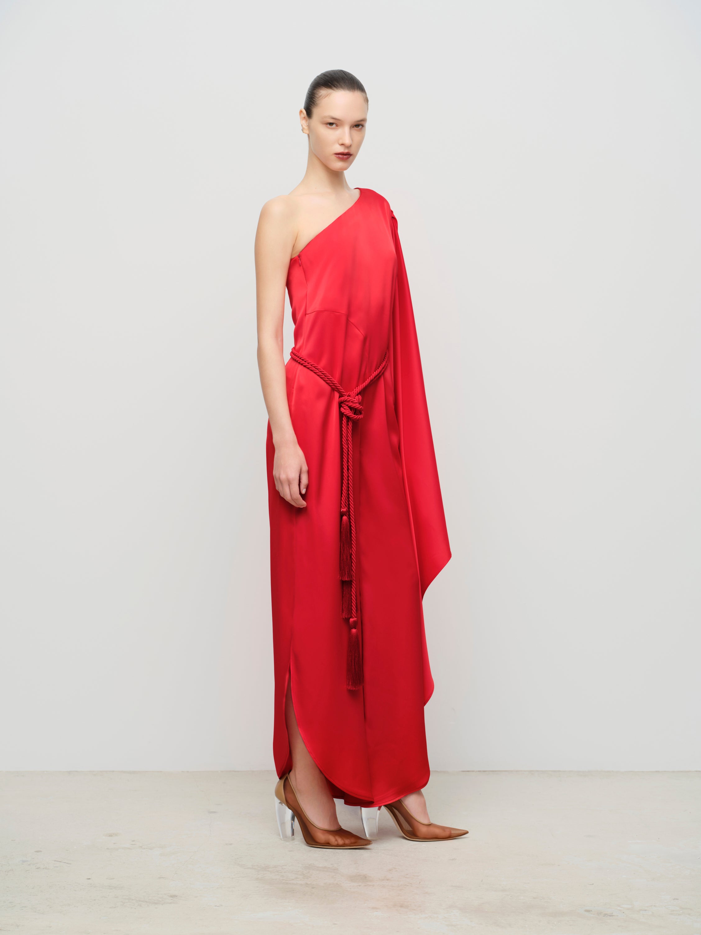 Asymmetric Belted Jumpsuit